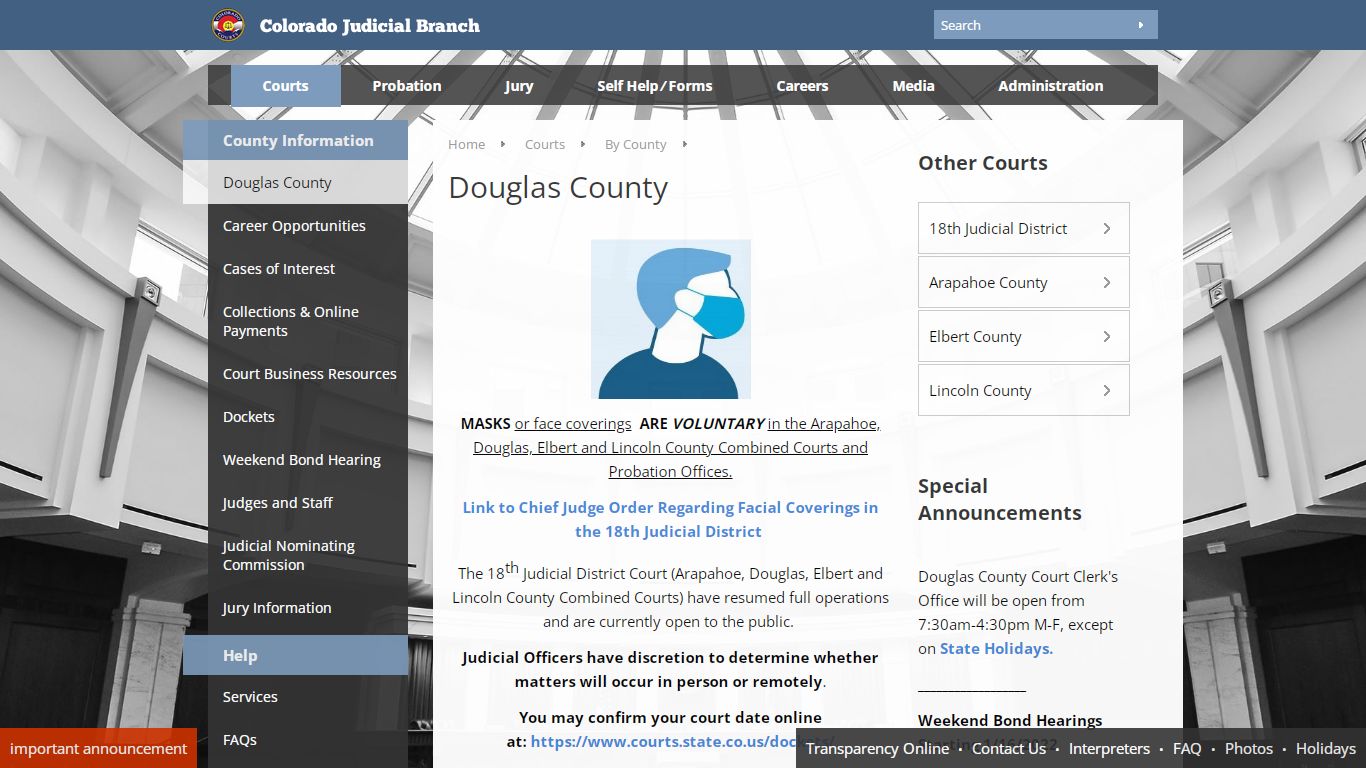 Colorado Judicial Branch - Douglas County - Homepage